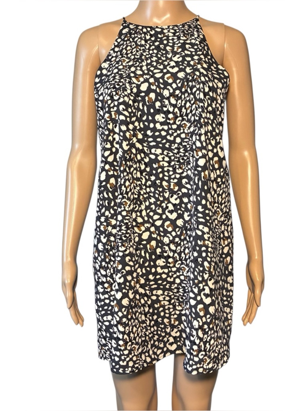Tyche Women's Dress Size S Abstract Print Shift Sleeveless Halter Style Pullover